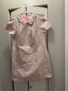 NWT LILLY PULITZER MYLAN SHORT SLEEVE SHIFT DRESS SIZE 6 CONCH SHELL PINK RITSY